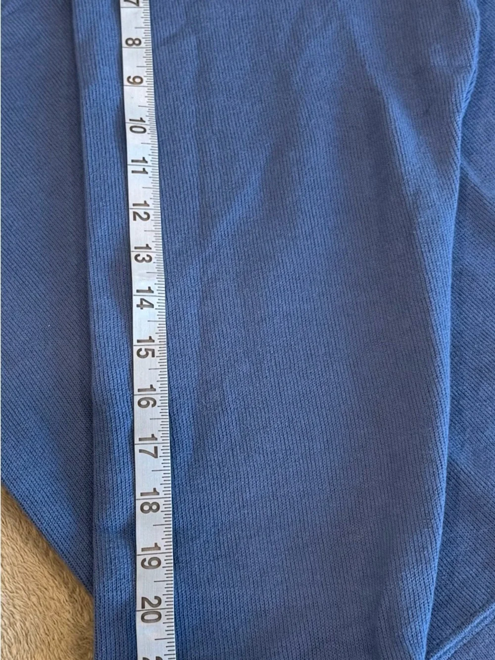 Lands’ End Quarter Zip Pullover XL Blue  Sweater NWT